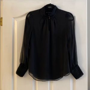 Sheer black blouse